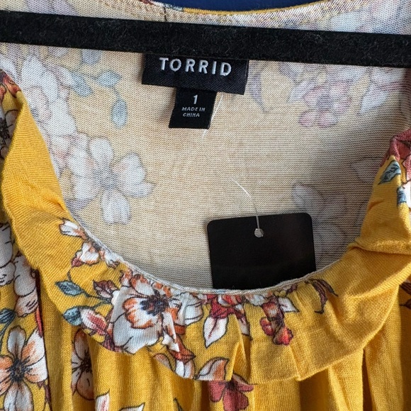 Torrid Yellow Ruffled Tiered Maxi Sundress size 1 - Picture 5 of 7
